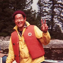 Founding owner Jerry Lang in the 1970's on Granite Island